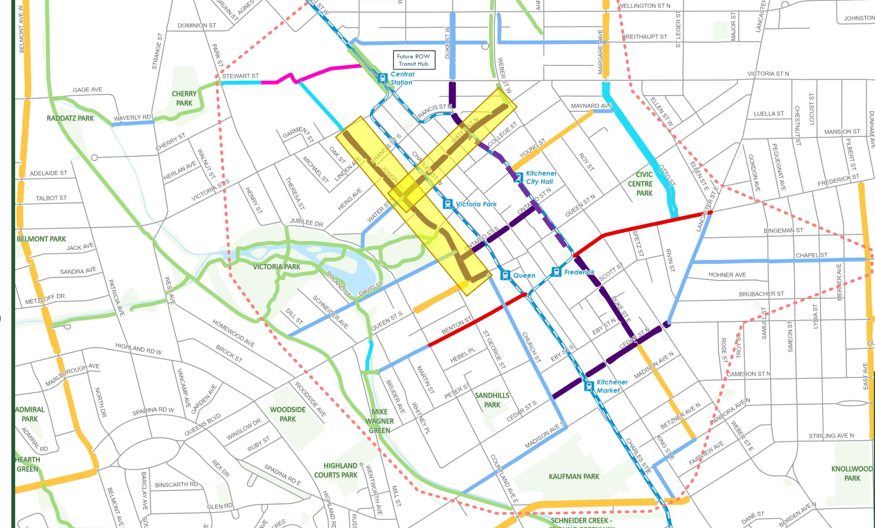 The second phase of construction for the downtown cycling grid will take place in 2022, including Cedar Street, Margaret Avenue, Otto Street and Ontario Street.