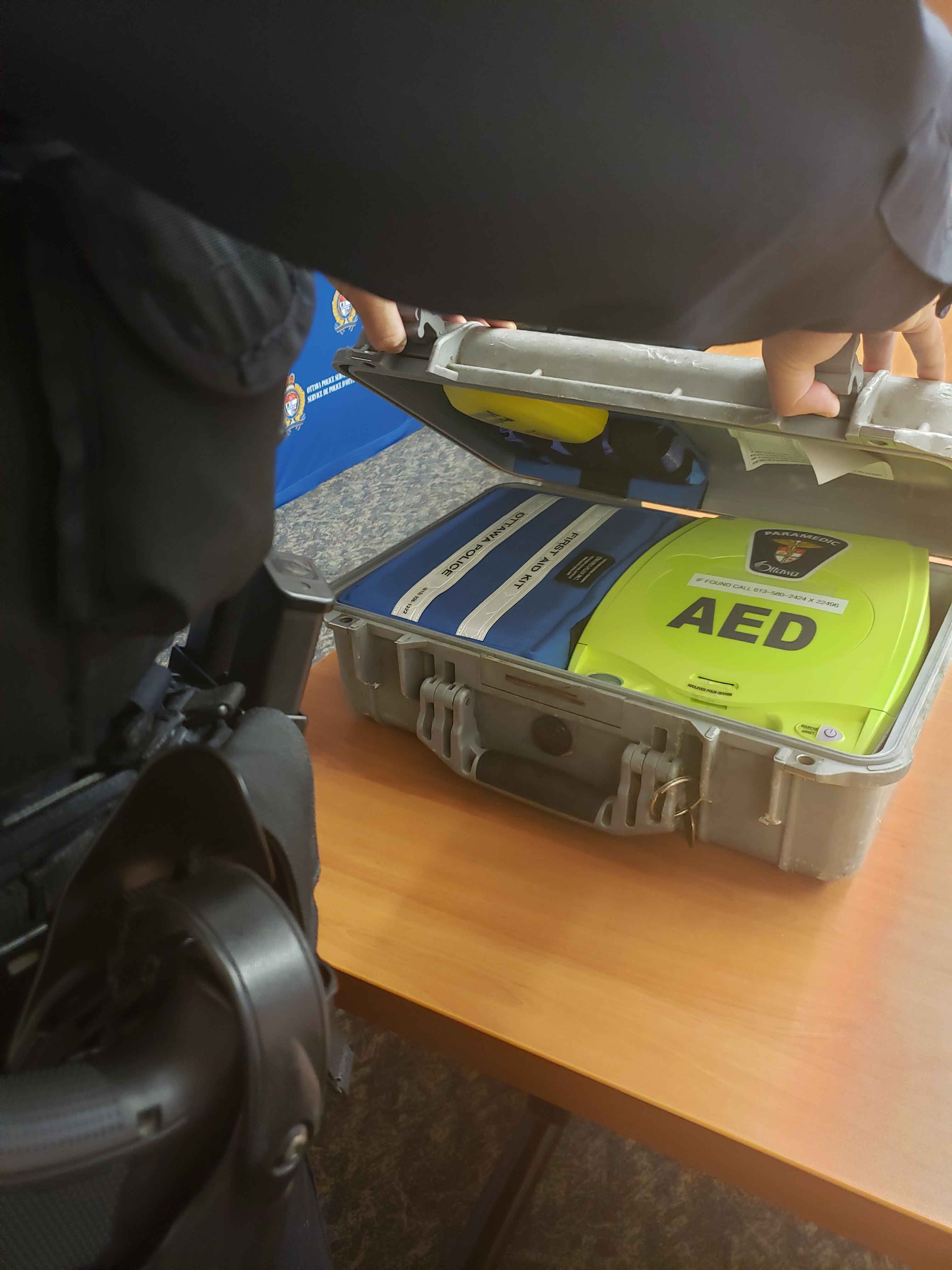 Officers carry defibrillators in their police cars