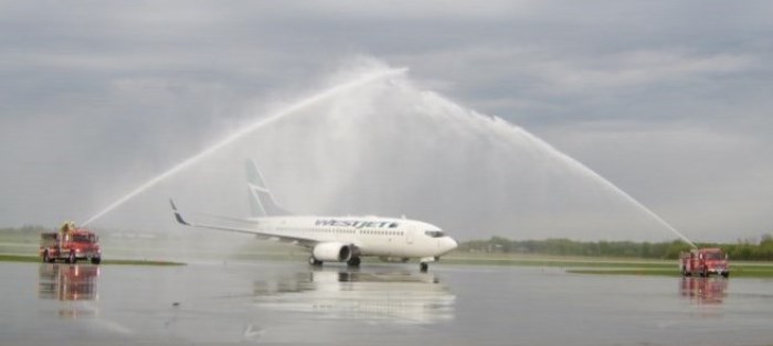 2007 - WestJet launches non-stop daily service to Calgary, Alberta
