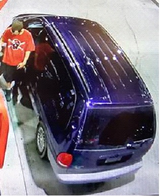 Male suspect No1 with vehicle
