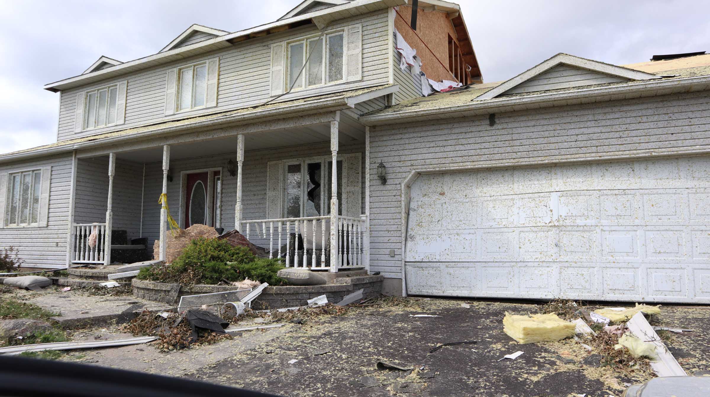 House damaged by tornado