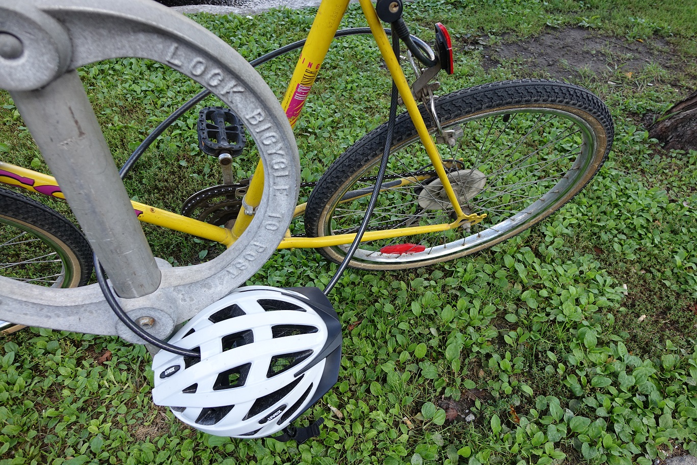 properly locked bicycle