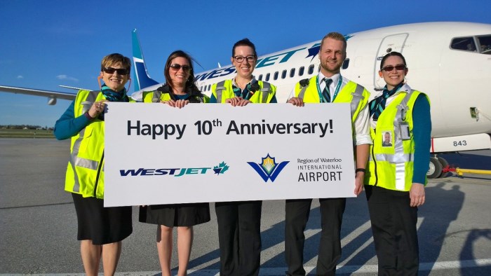 2017 WestJet 10th Anniversary at YKF