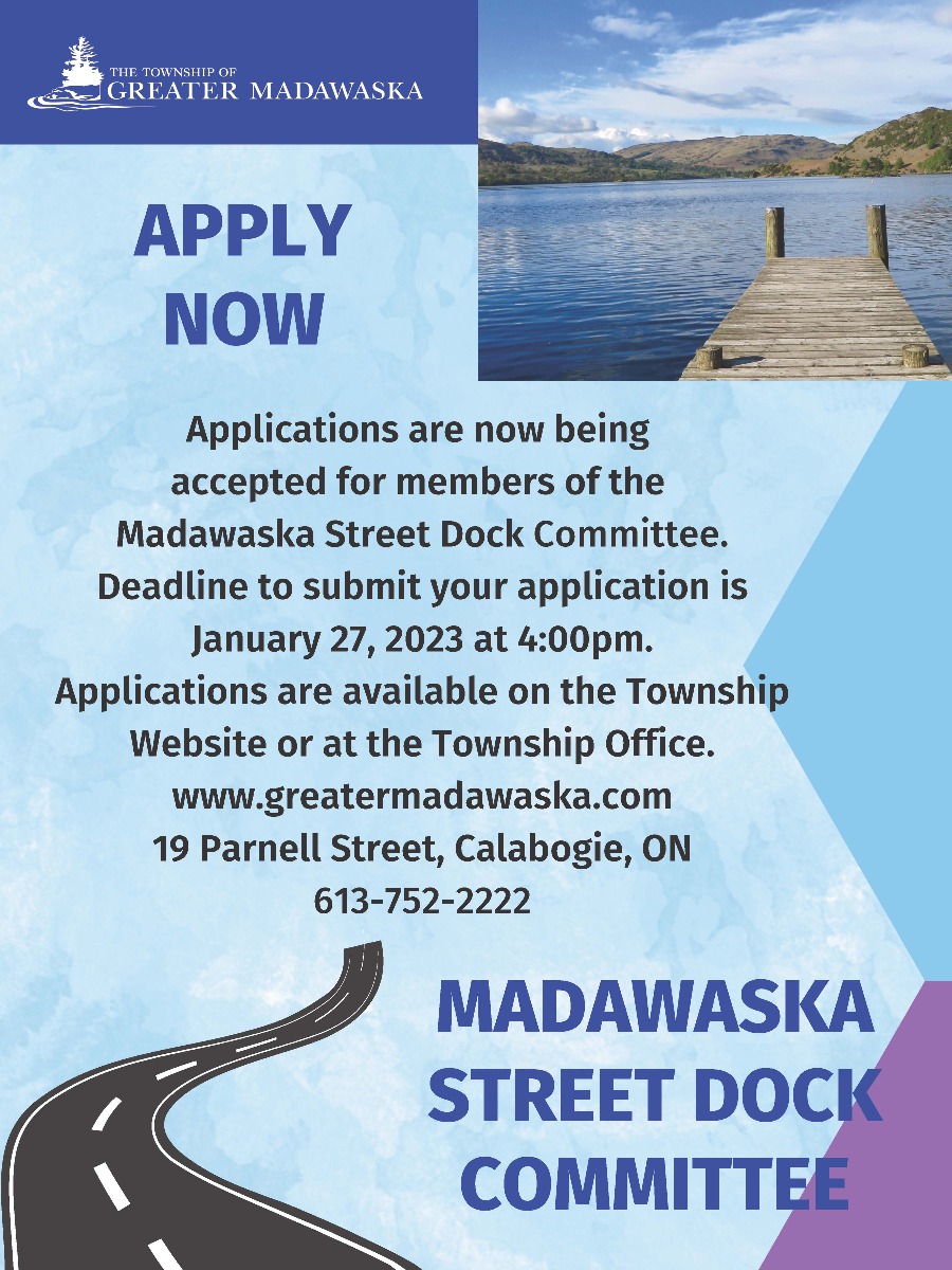 Madawaska street dock committee poster