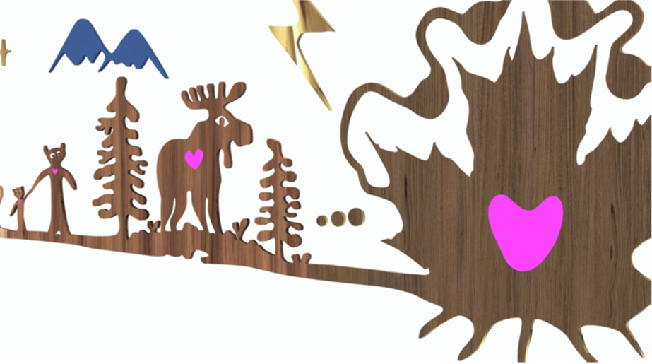 Closer detailing of Murdoch and Johnston's Wintertime Stories from the artists' proposal.