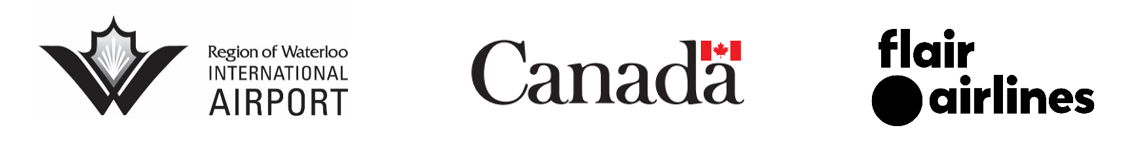 Photo of logos for Flair, Region of Waterloo and Government of Canada